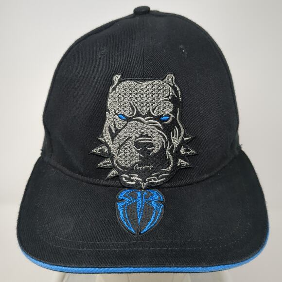 Roman Reigns Bulldog Snapback Cap Black One Size Adjustable Cotton Authentic WWE - Picture 2 of 10